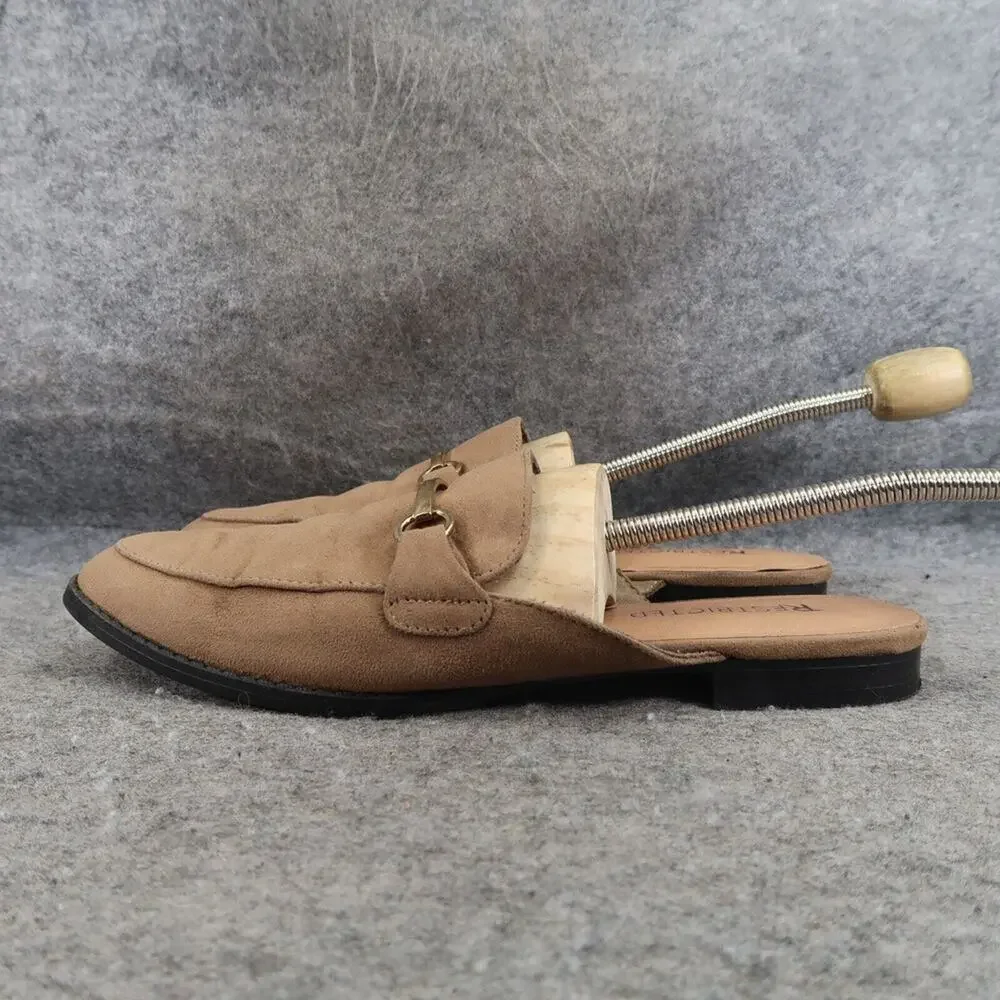 Restricted Shoes Womens 8 Mule Flats Slip On Classic Brown Casual Lifestyle - Picture 4 of 13